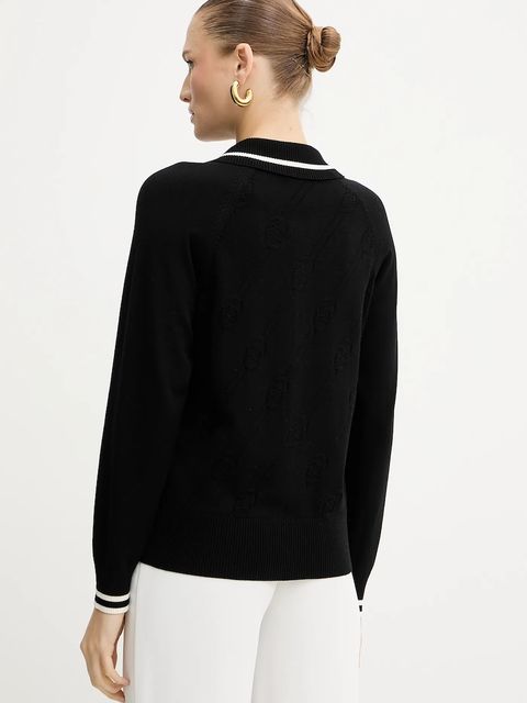 Liu Jo kardigan damski kolor czarny lekki TF5032.MS63L