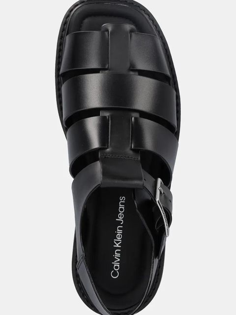 Calvin Klein Jeans sandały SQ MOLDED SDL FISHERMAN MG WN damskie kolor czarny YW0YW01700