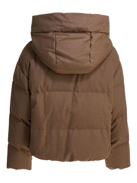 Max Mara reversible hooded zip down jacket - Brown