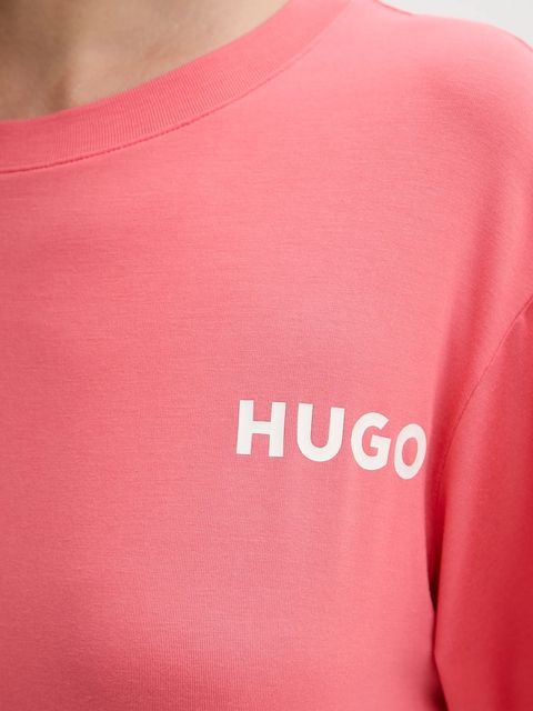 HUGO t-shirt lounge kolor różowy 50490707