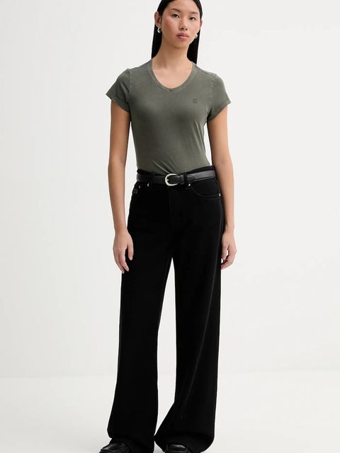 G-Star t-shirt bawełniany damski kolor zielony D24533-B059 - zdjęcie produktu nr 2