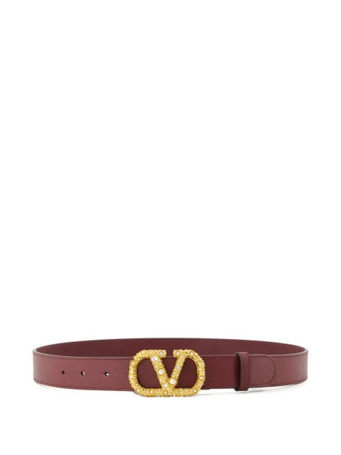 Valentino Garavani VLogo crystal belt - Red