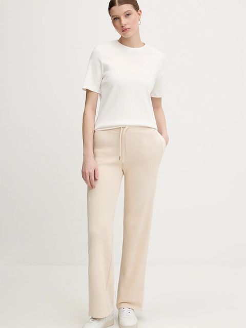 Joop! spodnie dresowe damskie kolor beżowy z aplikacją 30100028