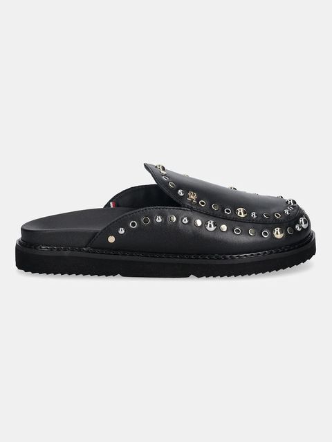 Tommy Hilfiger klapki TH EMBELLISHED PINS MULE damskie kolor czarny FW0FW09166 - zdjęcie produktu nr 2