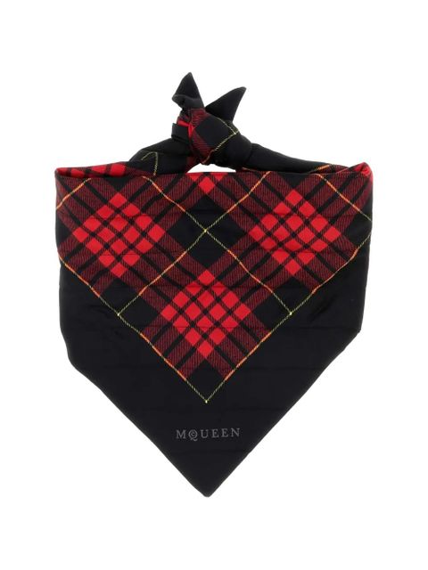 Alexander McQueen tartan-print scarf - Black - zdjęcie produktu nr 1