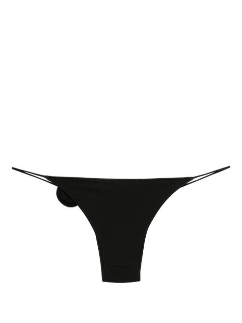 La Reveche Ashar floral-appliqué bikini bottom - Black - zdjęcie produktu nr 2