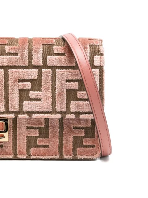 FENDI Baguette jacquard clutch bag - Pink