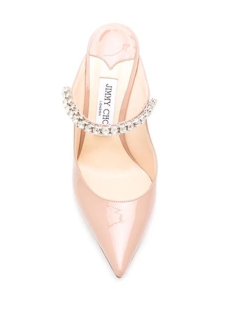 Jimmy Choo Bing 100mm crystal-embellished mules - Pink