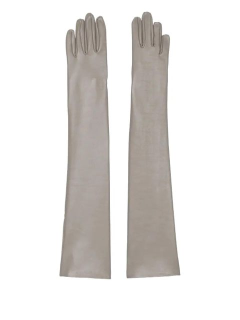 The Frankie Shop Veneto leather gloves - Grey