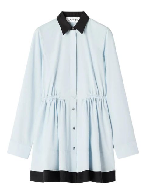 Lanvin long-sleeve collared mini dress - Blue - zdjęcie produktu nr 1
