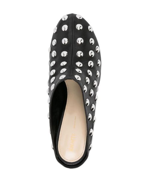 KHAITE Apollo 75mm wedge mules - Black