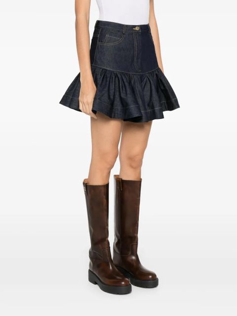 SANDRO flared denim skirt - Blue