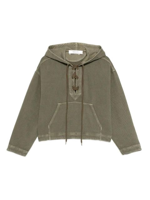 Golden Goose lace-up hoodie - Green - zdjęcie produktu nr 1