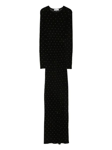 Rabanne bead-embellished long-sleeve maxi dress - Black - zdjęcie produktu nr 1