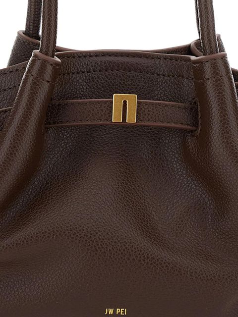 JW Pei mini Hana pleated clasp tote bag - Brown