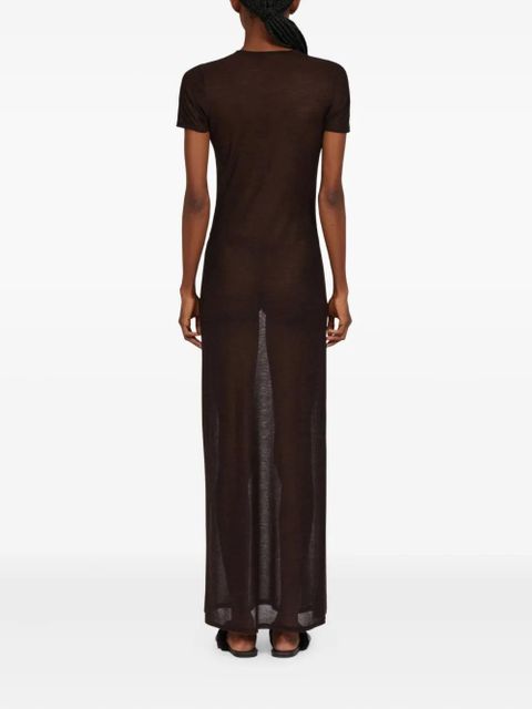 Ferragamo rolled-neckline maxi dress - Brown