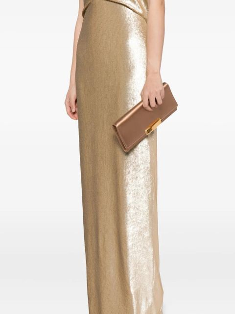 TOM FORD satin bar clutch bag - Neutrals