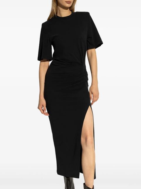 ISABEL MARANT Lexia gathered midi dress - Black