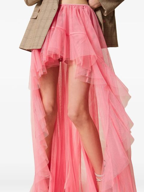 TWINSET x Myfo asymmetric tulle skirt - Pink