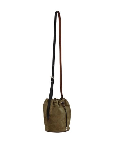 Maison Margiela drawstring leather bucket bag - Green