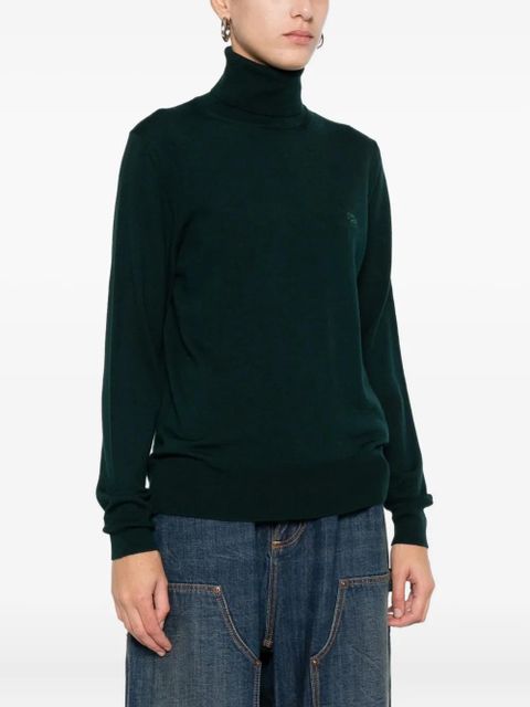 ETRO roll-neck logo-embroidered sweater - Green