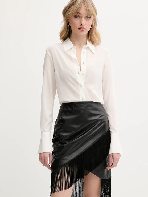 IRO spódnica skórzana kolor czarny mini prosta WM31NEELA