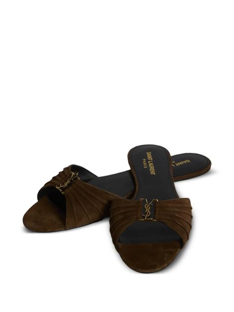 Saint Laurent Babylone flat sandals - Brown