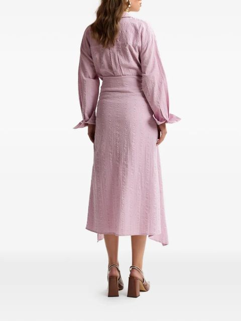 Essentiel Antwerp tie-waist oversized midi dress - Pink