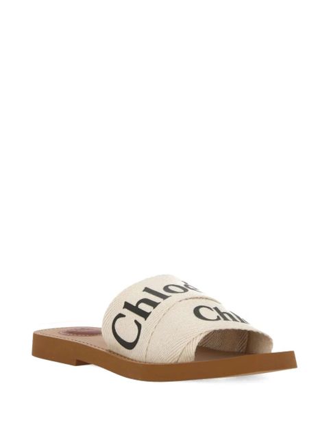 Chloé logo flat sandals - Neutrals - zdjęcie produktu nr 2