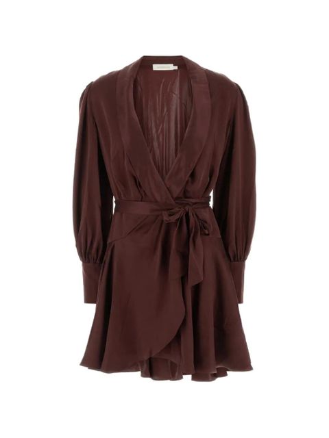 ZIMMERMANN ruffled silk mini dress - Brown - zdjęcie produktu nr 1