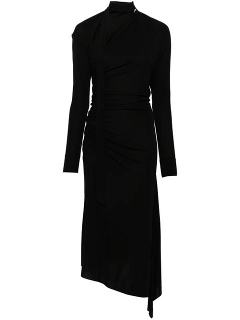 Victoria Beckham cut-out ruched midi dress - Black - zdjęcie produktu nr 1