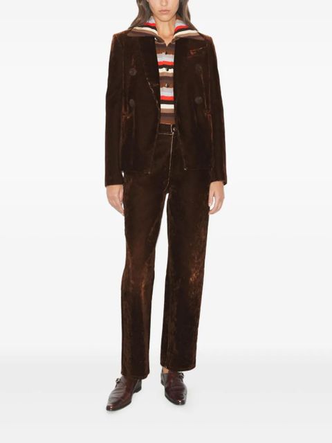 Tory Burch velvet trousers - Brown - zdjęcie produktu nr 2