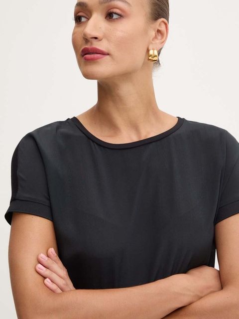 MAX&Co. t-shirt z domieszką jedwabiu