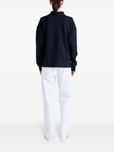 Proenza Schouler logo-print cotton polo shirt - Black