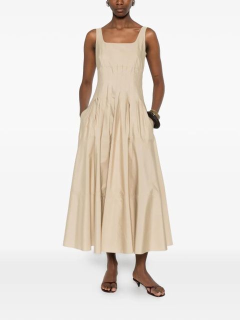 Max Mara pleated midi dress - Neutrals - zdjęcie produktu nr 2