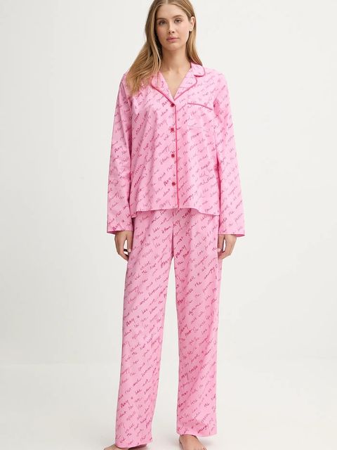 Dkny piżama bawełniana kolor fioletowy bawełniana YI90085