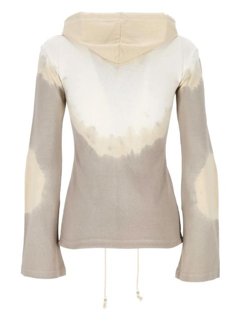 MM6 Maison Margiela tie-dye zip-up hoodie - Neutrals - zdjęcie produktu nr 2