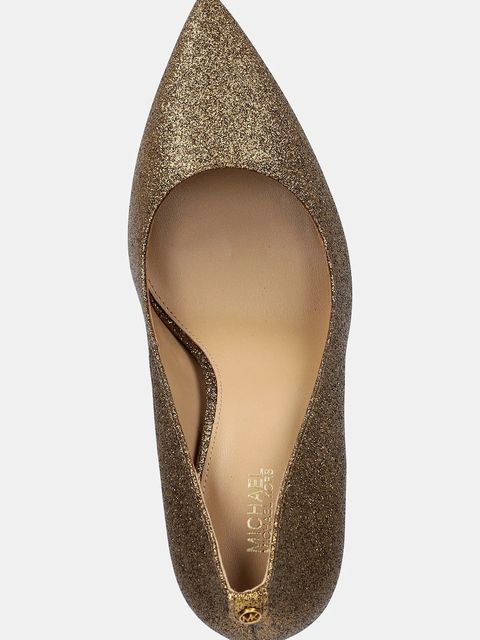 MICHAEL Michael Kors szpilki skórzane Alina kolor złoty 40F5HNHP1M.071