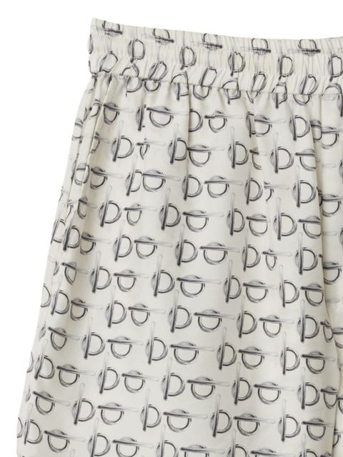 Burberry toggle-print silk shorts - White - zdjęcie produktu nr 2