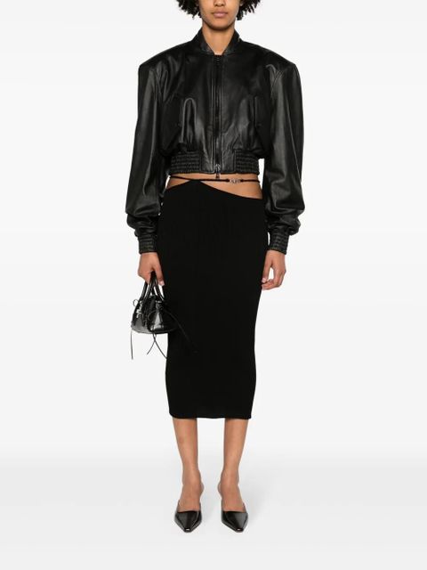 AMIRI strap-detail pencil midi skirt - Black - zdjęcie produktu nr 2