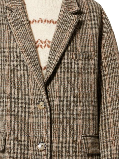 MARANT ÉTOILE Limiza check button coat - Brown