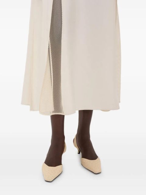 LouLou de Saison Iraka lace-stitching midi dress - Neutrals