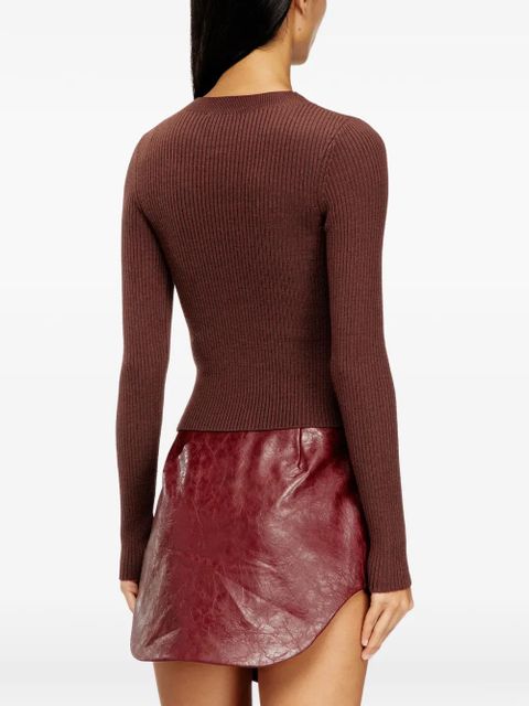 Diesel M-Olina ribbed top - Brown