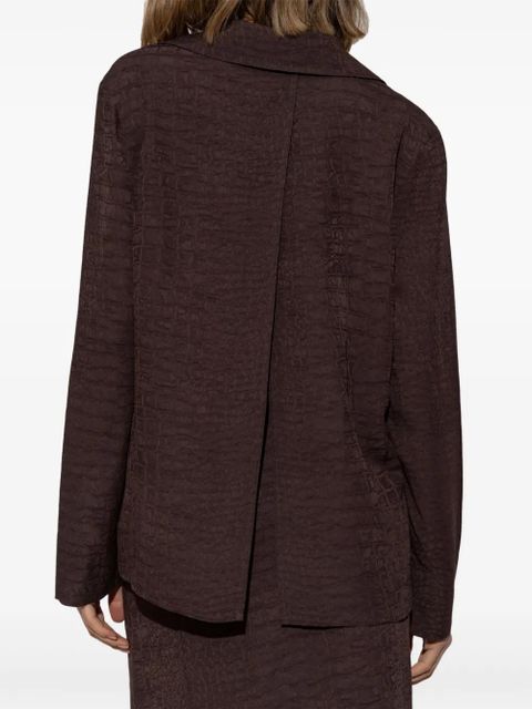 Jacquemus logo-lettering shirt - Brown