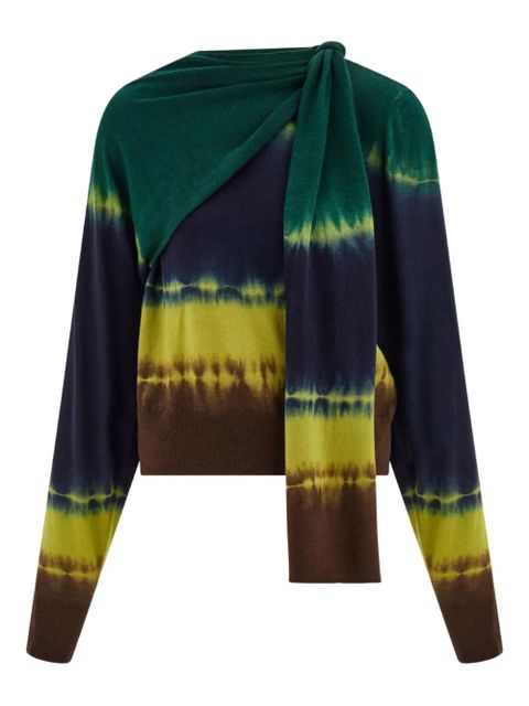 Ferragamo tie-dye print pullover - Green - zdjęcie produktu nr 1