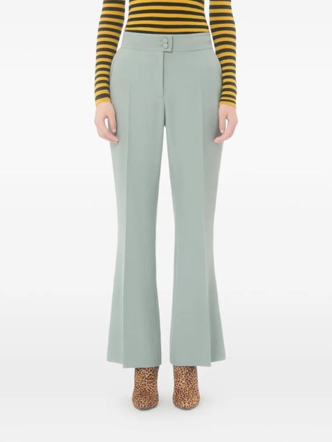 Valentino Garavani flared wool trousers - Green