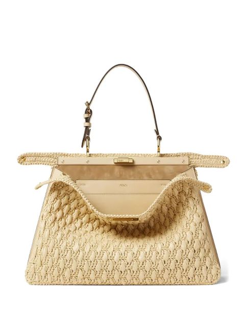 FENDI Peekaboo woven-pattern tote bag - Neutrals - zdjęcie produktu nr 1