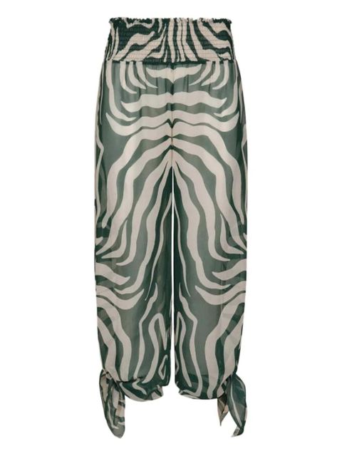 Johanna Ortiz In Eternity zebra-stripe trousers - Green - zdjęcie produktu nr 1