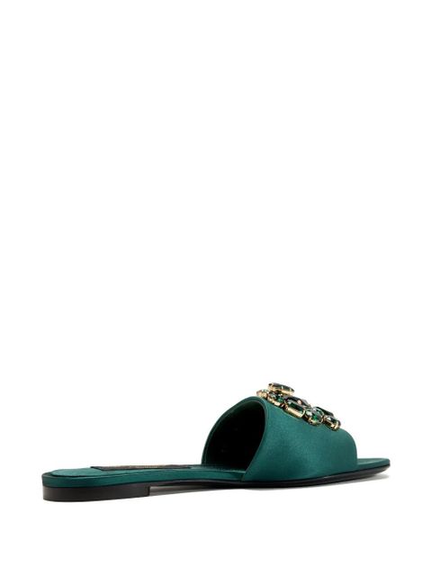 Dolce & Gabbana jewel-embellished sandals - Green