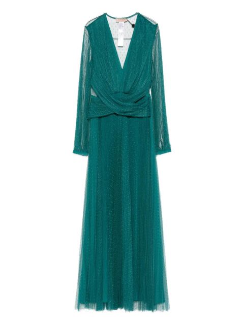 TWINSET twisted long-sleeved dress - Green - zdjęcie produktu nr 1